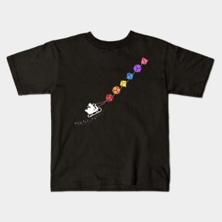 Christmas Polyhedral Rainbow Dice Set Tabletop RPG Addict Kids T-Shirt